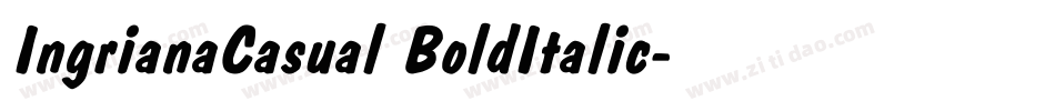 IngrianaCasual BoldItalic字体转换